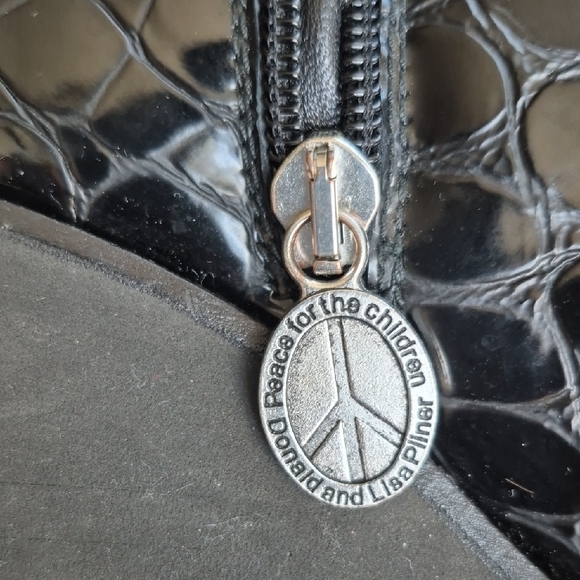 Donald J. Pliner Black Croc-Embossed Ankle Boots - Picture 8 of 14